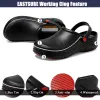 Sandals Slip On Resistant Chef Shoes Cook Clogs Nonslip Waterproof Oilproof Kitchen Work Shoes Garden Safety Shoes Unisex Size 3647