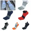 Men's Socks Cotton Five Finger Hosiery Comfortable Sports Toe Short Patchwork Men Striped Street