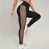 Женские леггинсы, брюки для бега, быстросохнущие сетчатые брюки для йоги, черные эластичные брюки с высокой талией для фитнеса, тонкие спортивные штаны для тренажерного зала для женщин