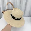 Fashion Straw Hat For Woman Designer Beach Hats Summer Grass Braid Luxury Mens Concave Crown Bucket Hat Bob Vacation Sunhats Casquette