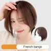 Perruques synthétiques Frange BeautyEnter Cheveux synthétiques Frange Frange latérale de cheveuxFausse frange pince à cheveux sur frange Perruques haute température marron clair 240328 240327