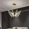 Lustres borboleta cozinha lustre para quarto sala de jantar iluminação mesa luz led com borboletas