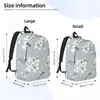 Sac à dos pour ordinateur portable, sac d'école imprimé de fleurs de cerisier et d'abeilles blanches uniques, Durable, voyage pour écoliers, garçons et filles