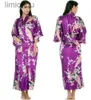 Kvinnors sömnkläder Silk Kimono Robe Bathrobe Women Satin Robe Silk Robes Night Sexy Robes Night Grow For Bridesmaid Summer Plus Size-XXXL 010412C24319