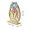 Party Decoration Easter Egg Ornament Ornament Spring bordsskivdekorationer med lycklig söt