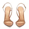 Sandals Pointed Toe Summer For Women 2024 Transparent Elegant Party High Heels Clear PVC Shoe Large Size Strappy Stilettos