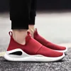 HBP Non-Brand Big Size Fly Weaving Sports Shoes Mens Spring New Casual Running Shoes Low Top Breathable Socks Shoes