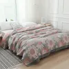 Koce muślin bawełniany koc dziecięcy do łóżka sofa wiosna letnia lekka kołdra rzut pościel pokrywa