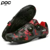 Calçados MOTO POC Ciclismo Sapatos MTB Pedal Plano Sapatos Homens Borracha Antiderrapante Mountain Bike Calçado Corrida Cleatless Ciclismo Sneaker