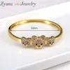 Bangle 3pcs gold plated straight forever zirconia bracelet with bear gift bracelet for women 240319