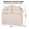 Joycloth Kitchen for Chairs, 4 Pack non slip inomhusstolkuddar Matsstolskuddar med slipsar och avtagbart täckning, 17 x 16,5 tum, beige