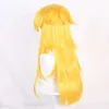 Syntetyczne peruki Cosplay Peruki Halloween Kobiety Księżniczka Peach Peach Cosplay Cosplay Peach Peach Girl Gold Hair Costume 240329