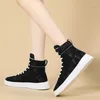 Casual Shoes 2024 High Top Women Fashion Concise Sneakers bekväma skateboard tidvattenprodukt promenad