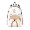 Sacs Kawaii Fox Printing sac à dos Animal Funny Scribble Kawaii Sac à dos Teen Universit