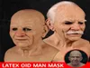 Latex Old Man Mask Male Cosplay Costume Disguise Realistic Masks Reusable Halloween Scary Funny Party Prop 2207041617989