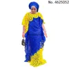 Африканские вечерние платья для женщин, элегантная кружевная африканская одежда, мусульманская мода, абайя, дашики, халат, кафтан, длинное платье макси 240313