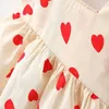 Girl Dresses Clothes Girls 0-3old Summer Cotton Dress Heart Princess 73-100 Children Kids Clothing Baby Lovely Red Black