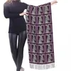 スカーフパーソナライズされたプリントフレーム付きゼブラナスのスカーフ男性女性冬秋の暖かい贅沢ファッション汎用性のあるショールラップ