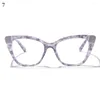 Sonnenbrille Leopardenmuster Anti-UV Blaue Strahlen Brille Mode Großer Rahmen Ultraleichte Computerbrille PC Vision Care Damen Mädchen