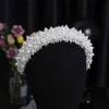 Tiaras Neueste Braut Perle Haar Luxus Hochzeit Kleid Handgemachte Stirnband Haar Zubehör Schmuck Kopfbedeckung Y240319