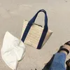 Totes Damen Sommer Strandtasche Stroh Top Griff Reisetasche Große Hobo