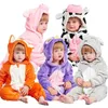 Né bébé garçon vêtements Animal dessin animé à capuche combinaisons hiver Pyjamas Onesies enfants vêtements de nuit Pyjamas 240313