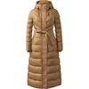 Chaqueta acolchada de invierno para mujer, ropa cálida con capucha de algodón acolchado, chaquetas largas ajustadas, abrigos tejidos estampados