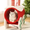 Kersttreinparkklimrek - de ultieme boom voor binnenkatten, perfect kattenappartement voor uw katachtige vriend (kleur: B)