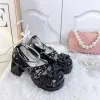 Сапоги Wtempo High Heel Punk Gothic Black White Lolita Shoes Женщины Осень Коренерия Платформа Высокие каблуки.