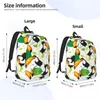 Backpack Laptop Unique Summer Exotic Bird Toucan And Leafs School Bag Durable Student Boy Girl Travel