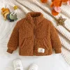 Jackets Baby Boys Girls 3D Bear Ears Shape Fleece Long Sleeve Hoody Zip Up Coat Jacket Infant Sweatshirt