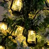 Sznurki retro lampa naftowa w kształcie sznurka LED LED Garden Atmosfera na świeżym powietrzu kemping świąteczny układ dekoracyjny lampy słoneczne lampy słoneczne