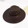 Breda brimhattar hink mens cap cowboy cowgirl kvinnor hattar västra tillbehör elegant gentleman hatt lyx jazz nytt land 240319