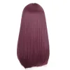 Wigs HOUYAN Long straight hair synthetic wig girl purple pink black gradient cosplay Lolita bangs wig heatresistant