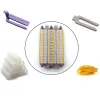 Glätteisen Große Größe 24 Teile/satz Salon Nylon Haken Schleife Lockenwickler Set Haarwurzel Dauerwelle Stangen Stangen Lockenwickler mit Clips Gummibänder