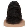 Perruques synthétiques Perruques de cheveux humains courtes élégantes pour les femmes 14 en vague de corps naturelle Remy perruques de cheveux brésiliens 13X6X1 perruques avant de dentelle côté droit 240328 240327