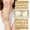 Relógios de pulso UTHAI W29 Novo relógio para mulheres moda luz luxo quadrado diamante quartzo relógios relógio ladys ouro pulseira de aço inoxidável 24319