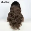 Synthetic Wigs Synthetic Wigs Noble Lace Front Wig Synthetic 28 Highlight Honey Brown Body Wave Wig Blonde Wigs For Women Lace Wig Synthetic Lace Front Wig 240327