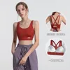 Yoga Outfit Fitness Bra Top Femme Push Up Boucle réglable sans fil Polyester Entraînement Jogging Sport Sous-vêtements Gym Plus Taille XXL