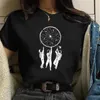 Damen-T-Shirt, Harajuku, lustiges 90er-Jahre-Mädchen-Mond-T-Shirt, Cartoon-Grafik, bedruckt, schwarzes Damen-T-Shirt, lässiges Damen-Shirt, Kawaii-T-Shirt, L2403