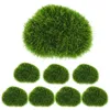 Decoratieve bloemen 4 stuks decoraties kunstmatige mos potplanten indoor microsteen schuimballen