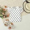 Ensembles de vêtements Petite fille Summer Set Sleve Frill Tops Tops Elastic Bow Bowe Shorts bébé Toddler Toddler