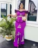 2019 ASO EBI Mermaid Evening Dresses Nigeria med 3D -spetsapplikationer från axeln Saudi Ruched Fantastisk plusstorlek Celebrity Pro4496068