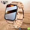 Watches Lige 2023 Bluetooth Call Smart Watch Men 1,69 tum Full Touch Sport Fitness Watch Heart Rate Waterproof Men Smartwatch Women+Box