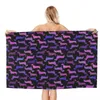 Towel Cute Dachshund Sausage Dog Bath Beach Microfiber Puppy Animal Travelling Swimming Camping Towels