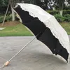 Umbrellas Lace Dual Actions Luxury Umbrella Girly Woman Portable Folding Double Layer Parasol Paraguas Guarda Chuva