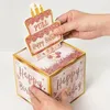 Вечеринка задолженность денег на бумажную коробку весело идея подарка на день рождения роза золотой сюрприз с наклейками для женщин
