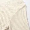 T-shirts tricotés fins avec manches pour femmes, vêtements d'extérieur, col en v, chemise ample de Protection solaire, printemps/été 2024