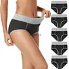 Kadın Panties Pokarla Kadın Dikişsiz Pamuklu İç Çamaşır Yumuşak Annelik Kılavuzları Bayanlar Bel Elastikiyeti Göbek Kontrolü Uçanları Siyah Panties Set 240319