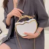 Totes Borsa quadrata di lusso con manico leopardato da donna Borsa quadrata in metallo Y2k Borsa a tracolla con catena squisita da ragazza in pelle